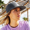Casquette style rappeur 5 panneaux en coton brossé