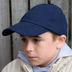 Casquette enfant 6 panneaux profil bas en coton brossé épais, 350 g/m²