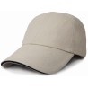 Casquette 6 panneaux avec liseré en coton brossé épais, 350 g/m²