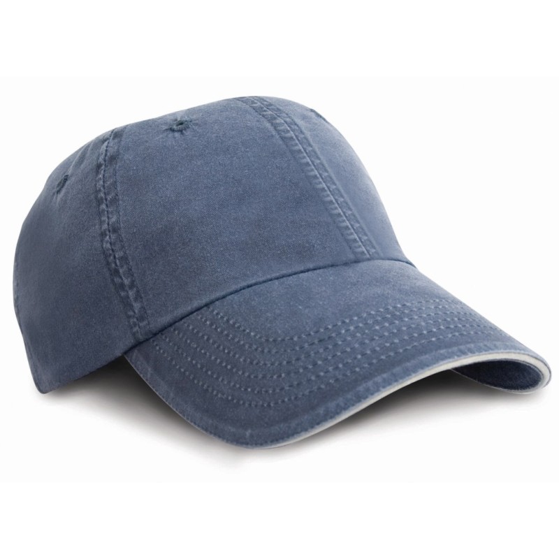 Casquette 6 panneaux denim doux en coton twil pré-lavée
