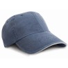 Casquette 6 panneaux denim doux en coton twil pré-lavée