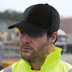 Casquette 6 panneaux softshell coupe-vent et imperméable, 250 g/m²