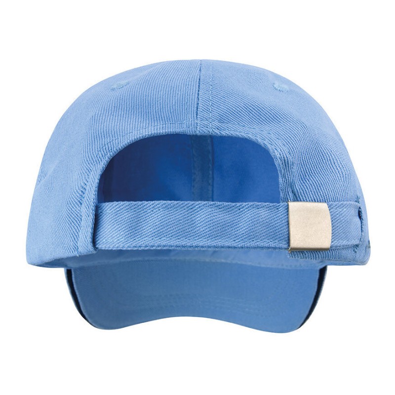 Casquette 6 panneaux avec liseré en coton brossé épais, 270 g/m²