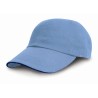 Casquette 6 panneaux avec liseré en coton brossé épais, 270 g/m²