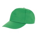 Casquette 5 panels en polyester pas cher, fermeture velcro