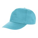 Casquette 5 panels en polyester pas cher, fermeture velcro
