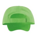 Casquette 5 panels en polyester pas cher, fermeture velcro