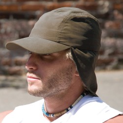 Casquette 5 panneaux avec protège oreilles et cou, 115 g/m²