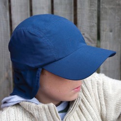 Casquette enfant 5 panneaux avec protège oreilles et cou, 115 g/m²