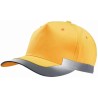 Casquette 5 panneaux fluorescente avec bande réfléchissante, 180 g/m²