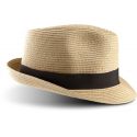 Chapeau Panama en fibre de papier avec bande de tissu amovible