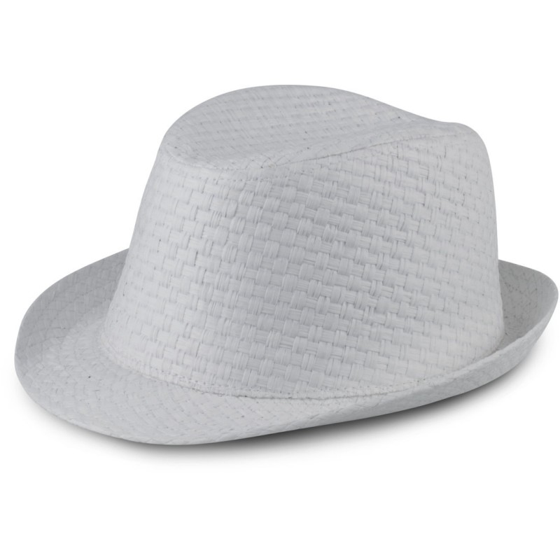 Chapeau de paille style Panama rétro en fibres végétales