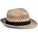 Chapeau Panama en fibres végétales tressées et aérées