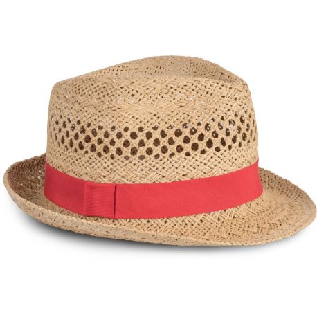 Chapeau de plage ou festival style Panama en fibres végétales