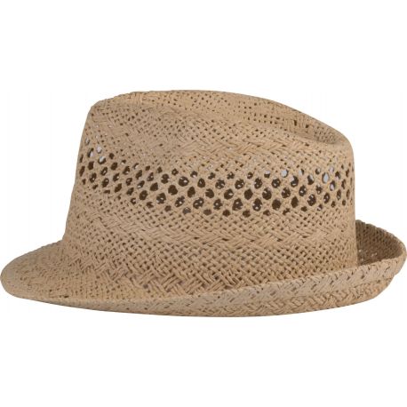 Chapeau de plage ou festival style Panama en fibres végétales