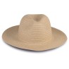 Chapeau de paille classique style Borsalino en fibres végétales