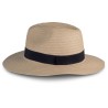 Chapeau de paille classique style Borsalino en fibres végétales