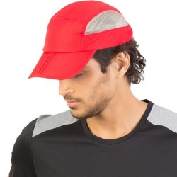 Casquette de sport pliable 7 panneaux en polyester microfibre