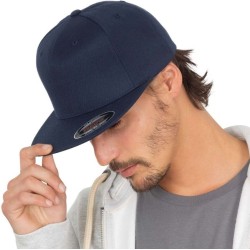 Casquette 5 panneaux visière plate technologie Flexfit, 300 g/m²