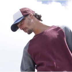 Casquette trucker 5 panneaux, visière en coton canvas, 310 g/m²