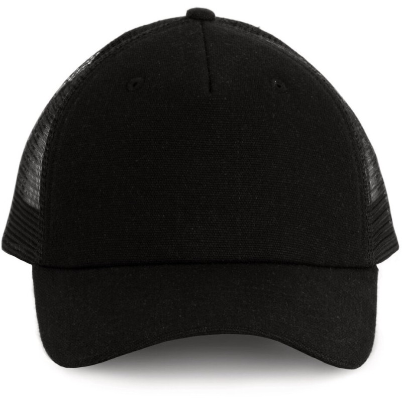 Casquette trucker 5 panneaux, visière en coton canvas, 310 g/m²