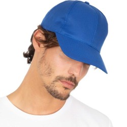 Casquette 6 panneaux en polyester réglable par scratch, 130 g/m²