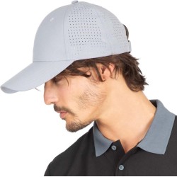 Casquette de sport 6 panneaux à panneaux perforés, 142 g/m²