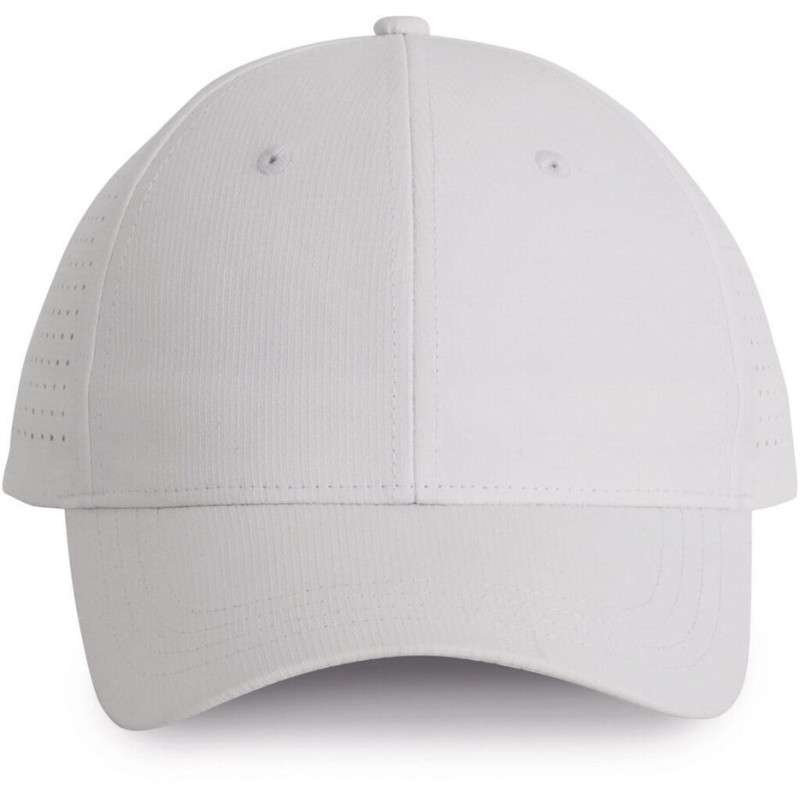 Casquette de sport 6 panneaux à panneaux perforés, 142 g/m²