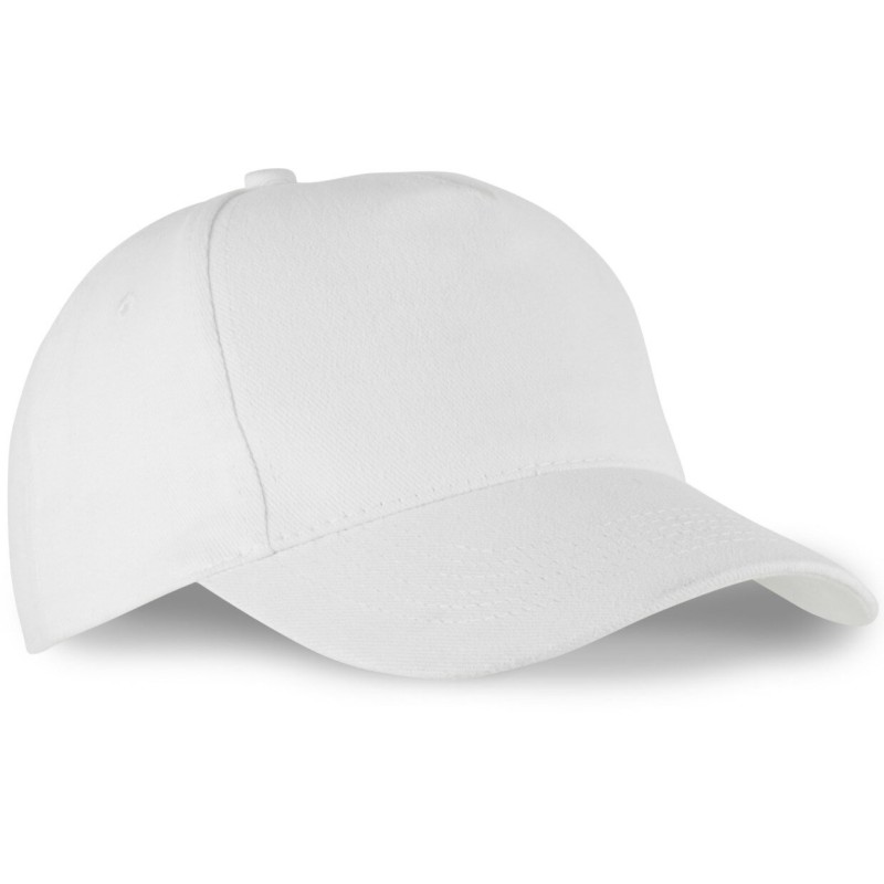 Casquette 5 panneaux en coton BIO sans étiquette de marque, 300 g/m²