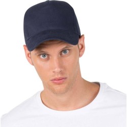 Casquette 5 panneaux en coton BIO sans étiquette de marque, 300 g/m²