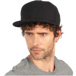 Casquette snapback 6 panneaux visière plate et profil haut, 300 g/m²