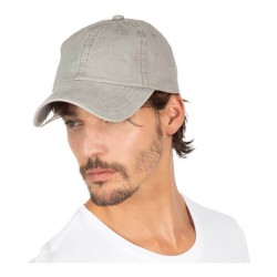 Casquette vintage 6 panneaux en coton brossé, 260 g/m²