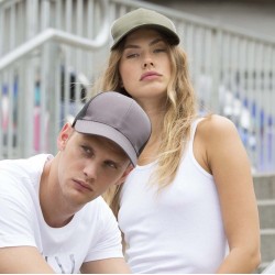 Casquette trucker 6 panneaux no label certifiée OEKO-TEX, 240 g/m²