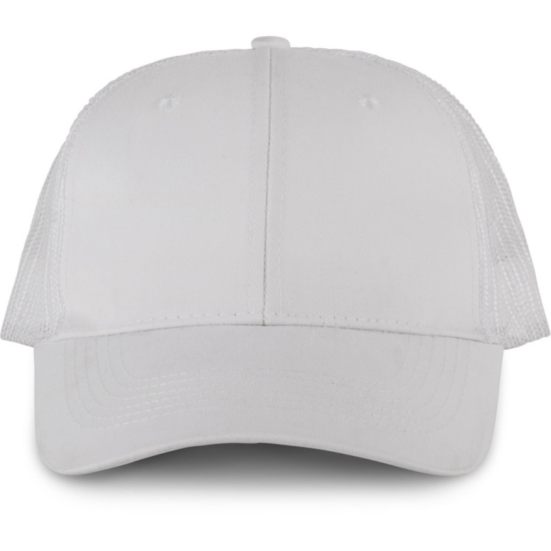 Casquette trucker 6 panneaux no label certifiée OEKO-TEX, 240 g/m²