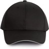 Casquette 6 panneaux visière contrastée certifiée OEKO-TEX, 240 g/m²