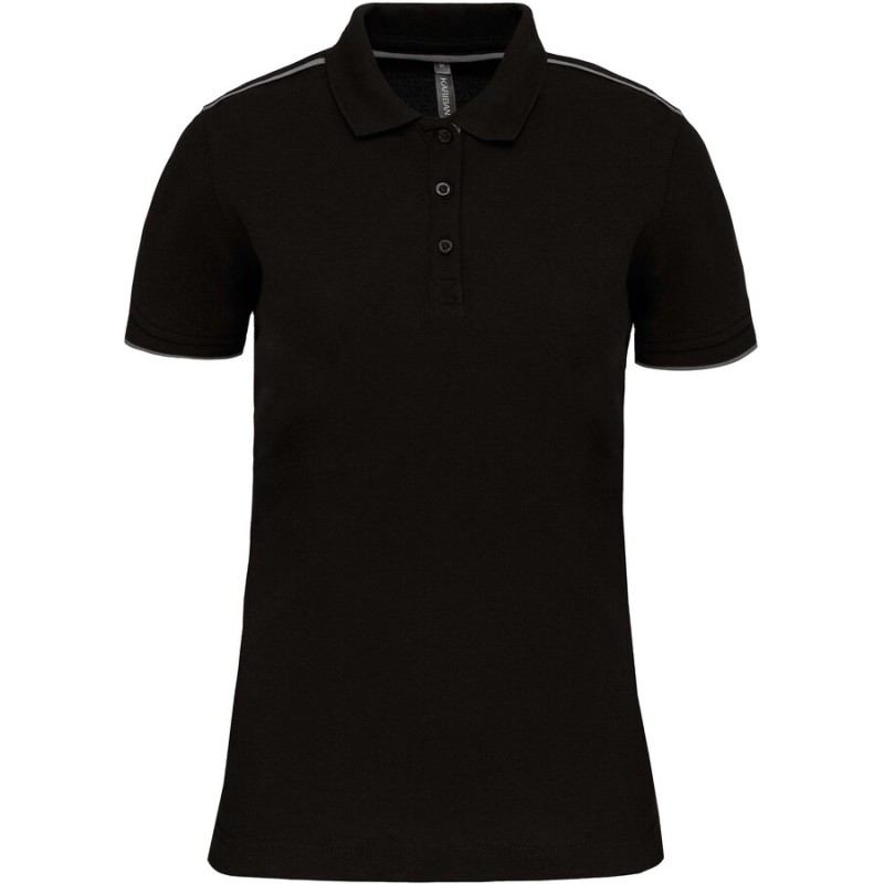 Polo manches courtes femme DAYTODAY, lavable à 60°c, 190 g/m²