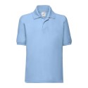Polo piqué enfant en polycoton lavable à 60°C, 180 g/m²