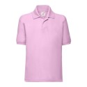 Polo piqué enfant en polycoton lavable à 60°C, 180 g/m²