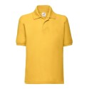 Polo piqué enfant en polycoton lavable à 60°C, 180 g/m²