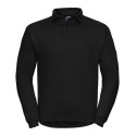 Sweat-shirt col polo anti-tache, lavable à 60°C, 300 g/m²