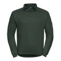 Sweat-shirt col polo anti-tache, lavable à 60°C, 300 g/m²