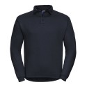 Sweat-shirt col polo anti-tache, lavable à 60°C, 300 g/m²