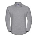 Sweat-shirt col polo anti-tache, lavable à 60°C, 300 g/m²