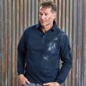 Sweat-shirt col polo anti-tache, lavable à 60°C, 300 g/m²
