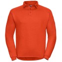 Sweat-shirt col polo anti-tache, lavable à 60°C, 300 g/m²
