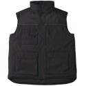 Bodywarmer de travail multi-poches matelassé doublé polaire, 200 g/m²