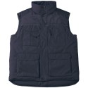 Bodywarmer de travail multi-poches matelassé doublé polaire, 200 g/m²