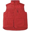 Bodywarmer de travail multi-poches matelassé doublé polaire, 200 g/m²