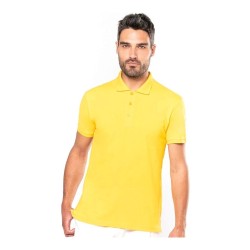 Polo homme manches courtes en coton peigné, lavable à 60°, 210 g/m²