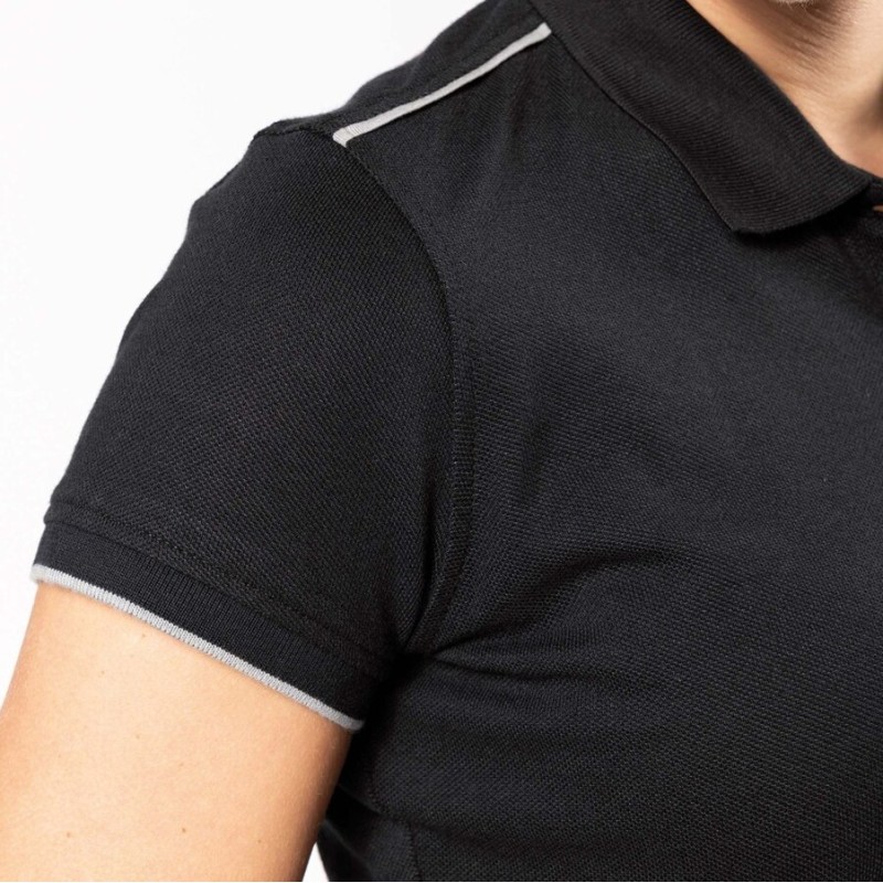 Polo manches courtes femme DAYTODAY lavable à 60°C, 220 g/m²